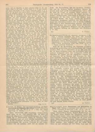 372 [Rezension] Brackmann, Albertus, Regesta pontificum romanorum. Germania pontificia. Vol. II, pars I