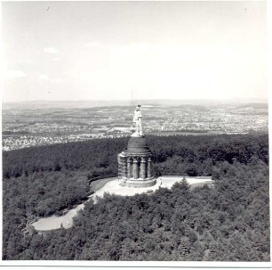 Luftaufnahme - Hermannsdenkmal. Detmold. Hiddesen. Papierabzug