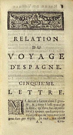 Relation Du Voyage D'Espagne. 2