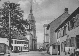 Erster Weltkrieg - "Kriegserinnerungen an Nordfrankreich und die Vogesen". "Schirmeck (Dép. Bas-Rhin), Freiheitsplatz"