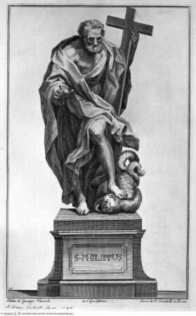 Le statue de' dodici apostoli esistenti nella Basilica Lateranense scolpite da celebri autori, San Giovanni in Laterano, der heilige Philippus