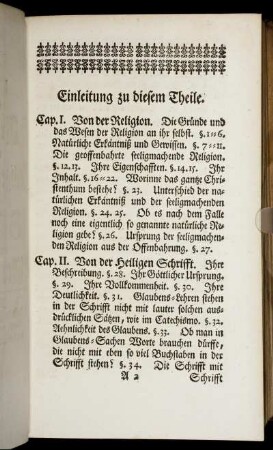 Einleitung zu diesem Theile