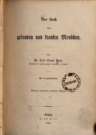 Das Buch vom gesunden und kranken Menschen