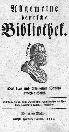 Des drey und dreyßigsten Bandes zweytes Stück.