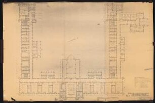 Evangelisches Diakonissenkrankenhaus Bethanien, Berlin-Kreuzberg Hauptgebäude: Grundriss 1.OG 1:100