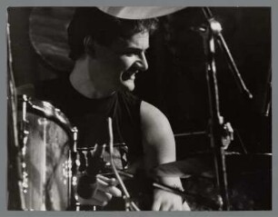 Jon Hiseman : Portrait des Schlagzeugers Jon Hisemann beim 26. Jazz Jamboree Warschau 1984