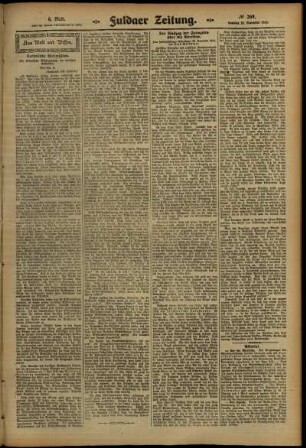 Sechste Ausgabe vom Samstag, den 23. November 1912.