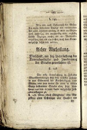 Achte Abtheilung.