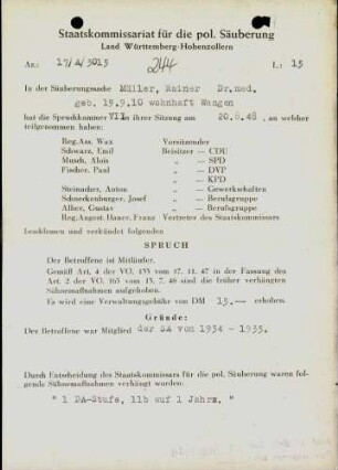 Müller, Rainer, Dr. med.