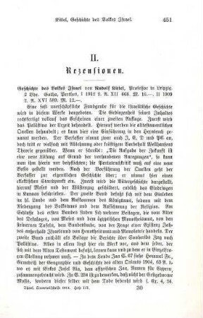 451-452 [Rezension] Kittel, Rudolf, Geschichte des Volkes Israel