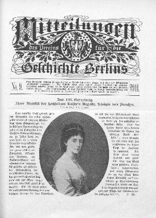 Zum 100. Geburtstag Ihrer Majestät der hochseligen Kaiserin Augusta, Königin von Preußen
