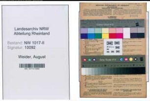 Entnazifizierung August Weider , geb. 15.07.1887 (Haendler)
