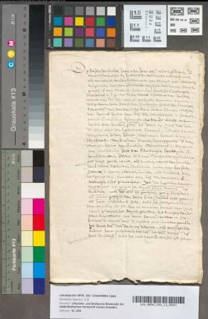 Verdrag tusschen Theodora van Haeften, Vrouw van Kessel, eertijds weduwe van Floris van Brederode, nu getrouws met Adriaan Wilhelm van Hornes, Heere van Kessel en Woestwezel, en haar kinderen Van Brederode over de nalatenschap van hun vader, 4 Juni 1615. Gelijktijdig afschrift.