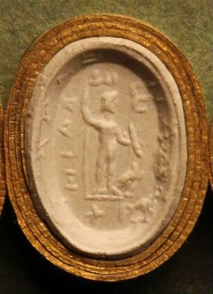 Stehender Jupiter, zu seinen Füßen ein Adler (Daktyliothek, Erstes Mythologisches Tausend)