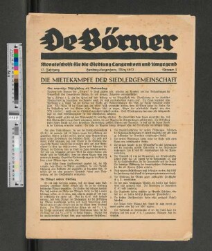 Die Mietekämpfe der Siedlergemeinschaft
