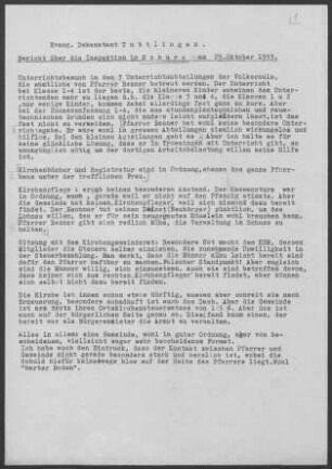 Schura mit Durchhausen: Inspektionsbericht 1953