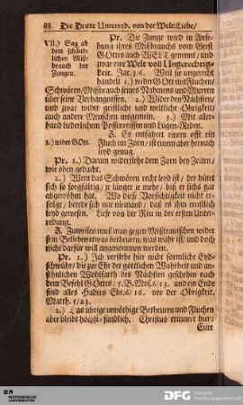 VII.) Sag ab dem schändlichen Mißbrauch der Zungen.