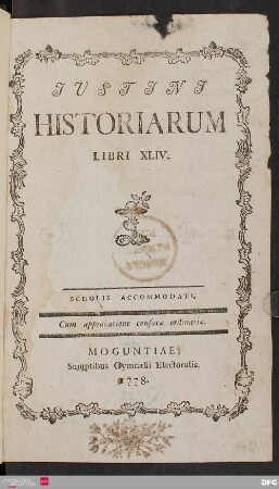 Iustini Historiarum Libri XLIV. : scholis accomodati
