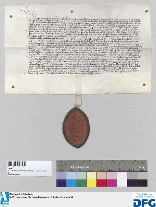 Sebaldus, Abt von St. Aegydien zu Nürnberg, vidimiert die Urkunde Kaiser Friedrichs III. vom 26. September 1470.