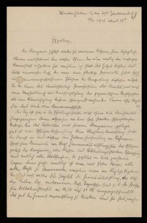 Nr. 48. Brief von Wilhelm Crönert an Ulrich von Wilamowitz-Moellendorff. [...] [Feldpost], 12.1.1915