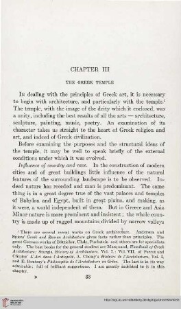 Chapter III: The greek temple