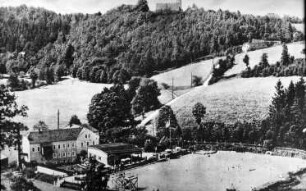 Wilsdruff-Blankenstein. Ober- oder Krillemühle, Vogelschau, Repro