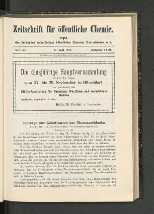 Beiträge zur Konstitution der Thomasschlacke.