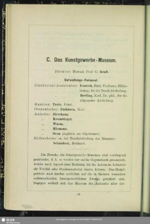 C. Das Kunstgewerbe-Museum