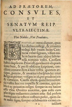 Ivsti Lipsi[i] Epistolarvm Selectarvm Centvria ... Miscellanea, Centuria 1