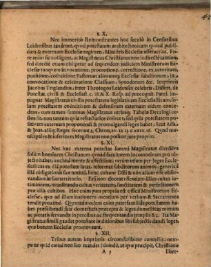Disciplina ecclesiastica Christiana historice descripta, Disp. altera