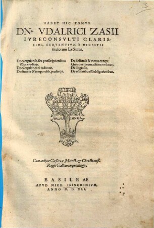 Lecturae (aliquot) e digestis titulorum