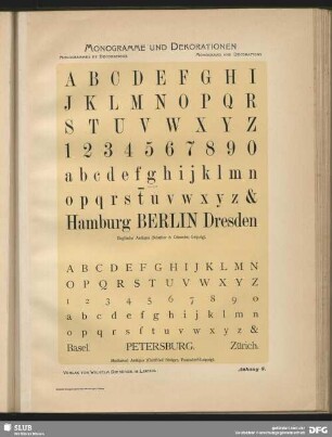 Fraktur- und Antiqua-Schriften