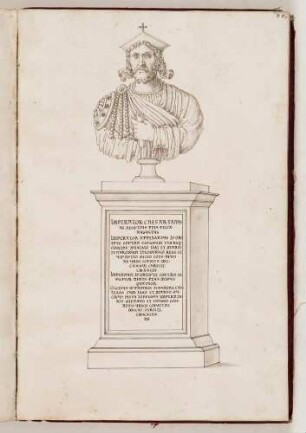 Bildnisbüste des römischen Kaisers Leontius, in: Series continuata omnium Imperatorum [...], Bd. 2, Bl. 84