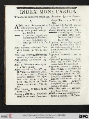 Index Monetarius