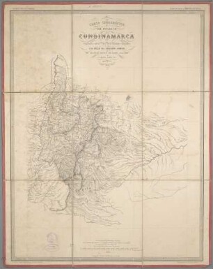 Carta Corográfica Del Estado De Cundinamarca