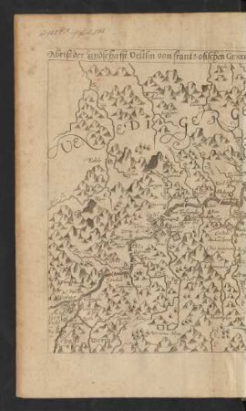 Abriss der Landschafft Veltlin vom frantzosischen General Marquis di Covuri den Spanischen abgenommen.