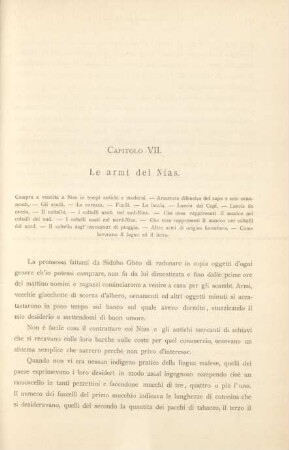 Capitolo VII. Le armi dei Nías