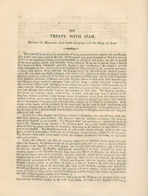 Treaty with Siam