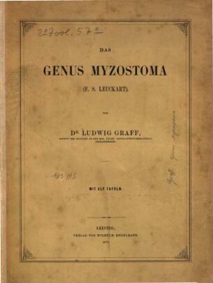 Das Genus Myzostoma (F. S. Leuckart)