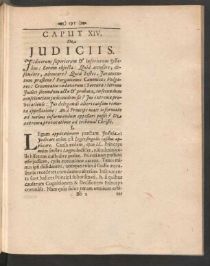 Caput XIV. De Iudiciis.