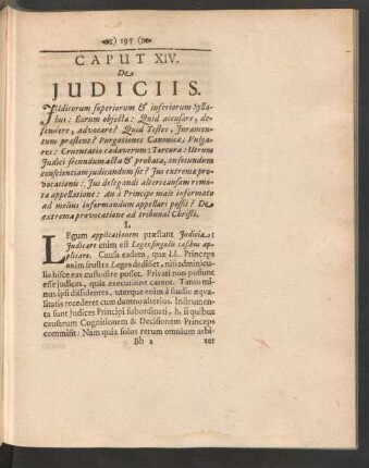 Caput XIV. De Iudiciis.