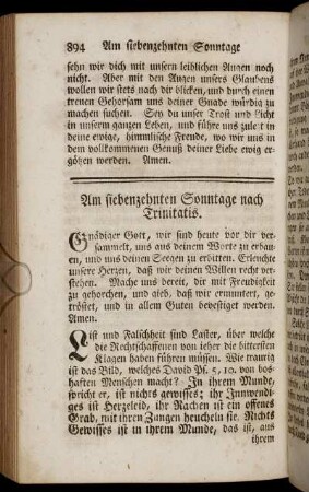Am siebenzehnten Sonntage nach Trinitatis.