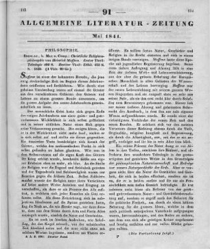 Steffens, H.: Christliche Religionsphilosophie. T. 1-2. Breslau: Max 1939 T. 1. Teleologie T. 2. Ethik