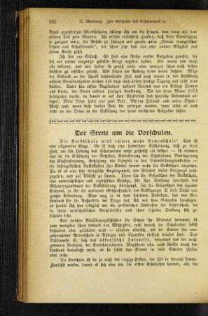 ¬Der¬ Streit um die Vorschulen