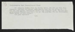 Brief von Gerhart Hauptmann an Otto Carl Kiep