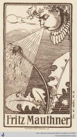[Provenienz]: Mauthner, Fritz