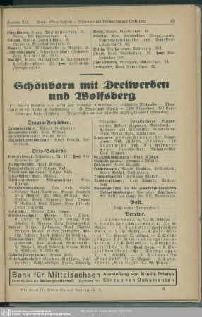 Schönborn mit Dreiwerden und Wolfsberg
