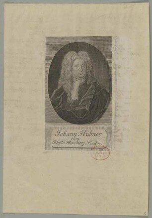 Bildnis des Johann Hübner
