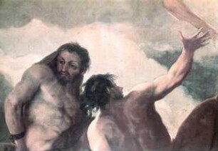 Allegorie der Justitia, begleitet von Caritas, Clementia und Fides