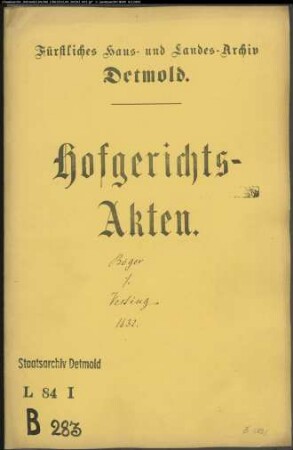 Böger, Johann Henrich, Dr. jun. gegen Peter Vesting und Cons. zu Blomberg - Advokaturgebühr